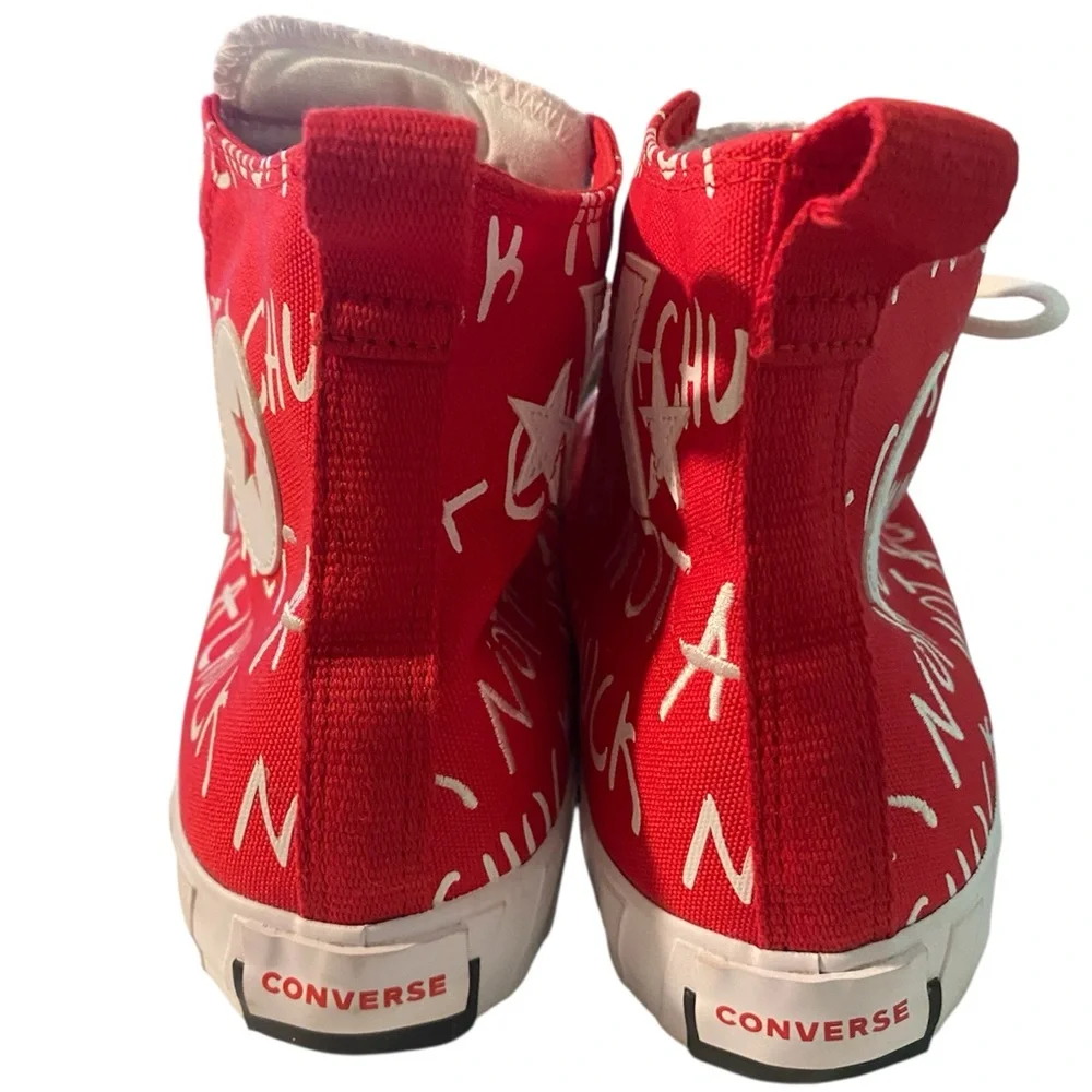 Converse High Top Shoe Sneaker Red Size 12 Men Not A Chuck - Picture 3 of 6
